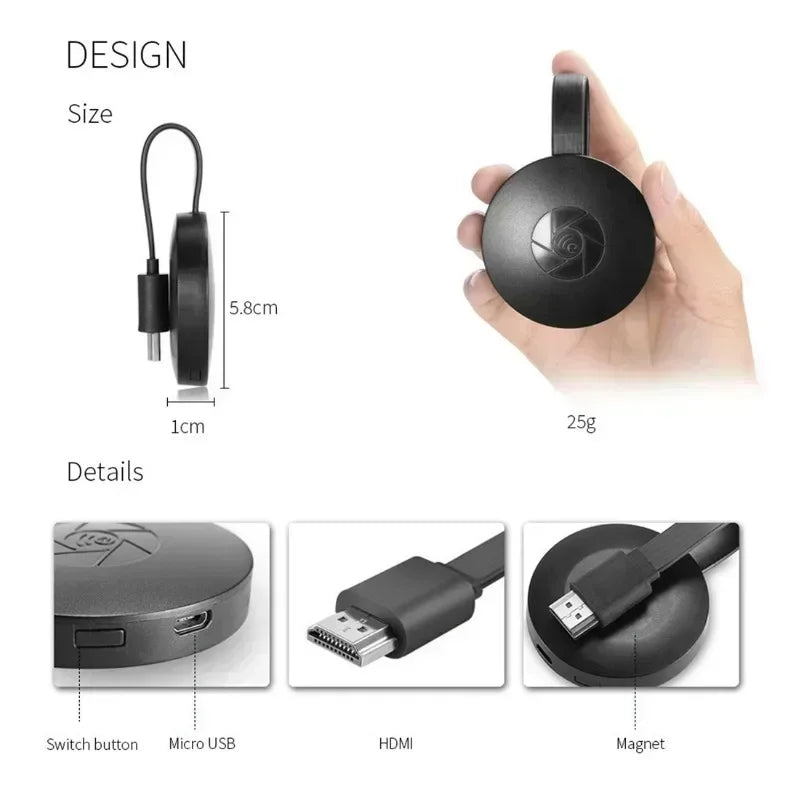 Partilhe o Ecrã do Telemóvel para a TV em Segundos – MiraScreen G2