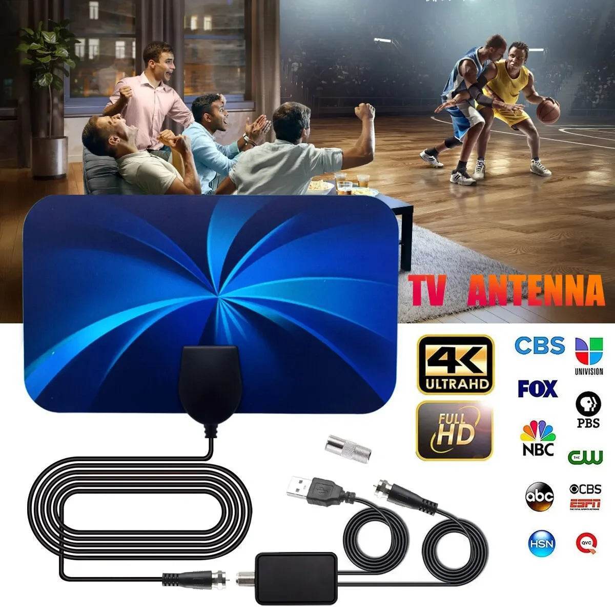 Antena Digital TDT Interior – Compacta, Leve e Perfeita para Canais Grátis em HD - Ferramentaria