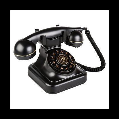 Telefone Fixo Retro com Campainha Clássica Metálica e Estilo Vintage para Escritório e Decoração