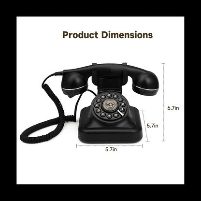 Telefone Fixo Retro com Campainha Clássica Metálica e Estilo Vintage para Escritório e Decoração