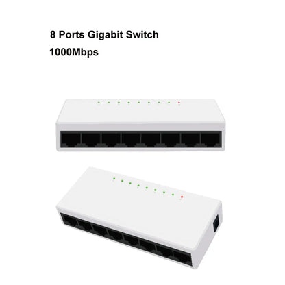 Switch Gigabit Ethernet Ienron – Modelos de 5, 8 e 10 Portas