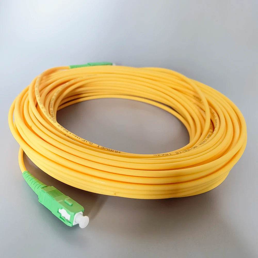 Cabo de Fibra Óptica SC/APC-SC/APC FTTH Monomodo 5M/10M/15M - Ideal para Ligação de ONT em Casas