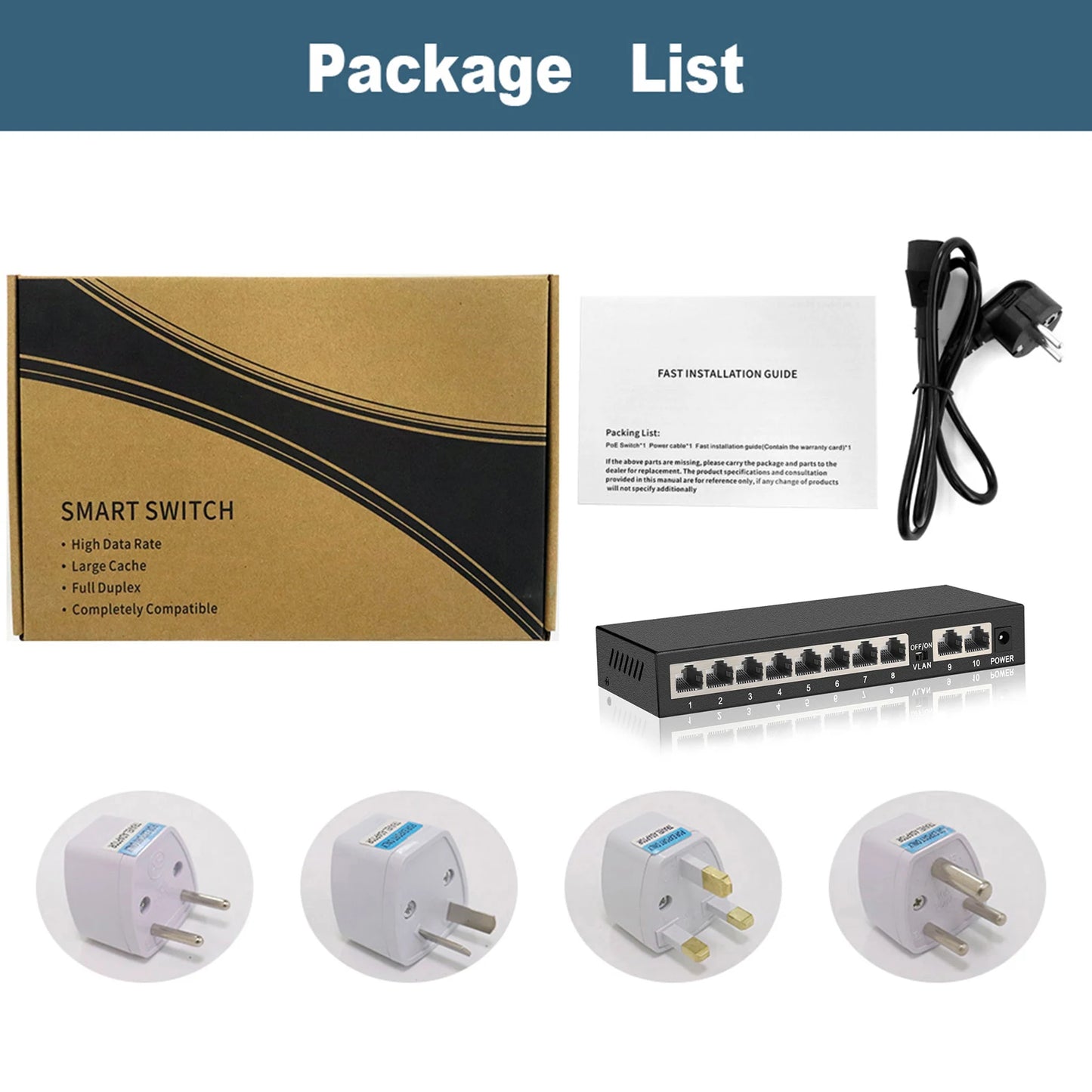 Switch Gigabit Ethernet Ienron – Modelos de 5, 8 e 10 Portas