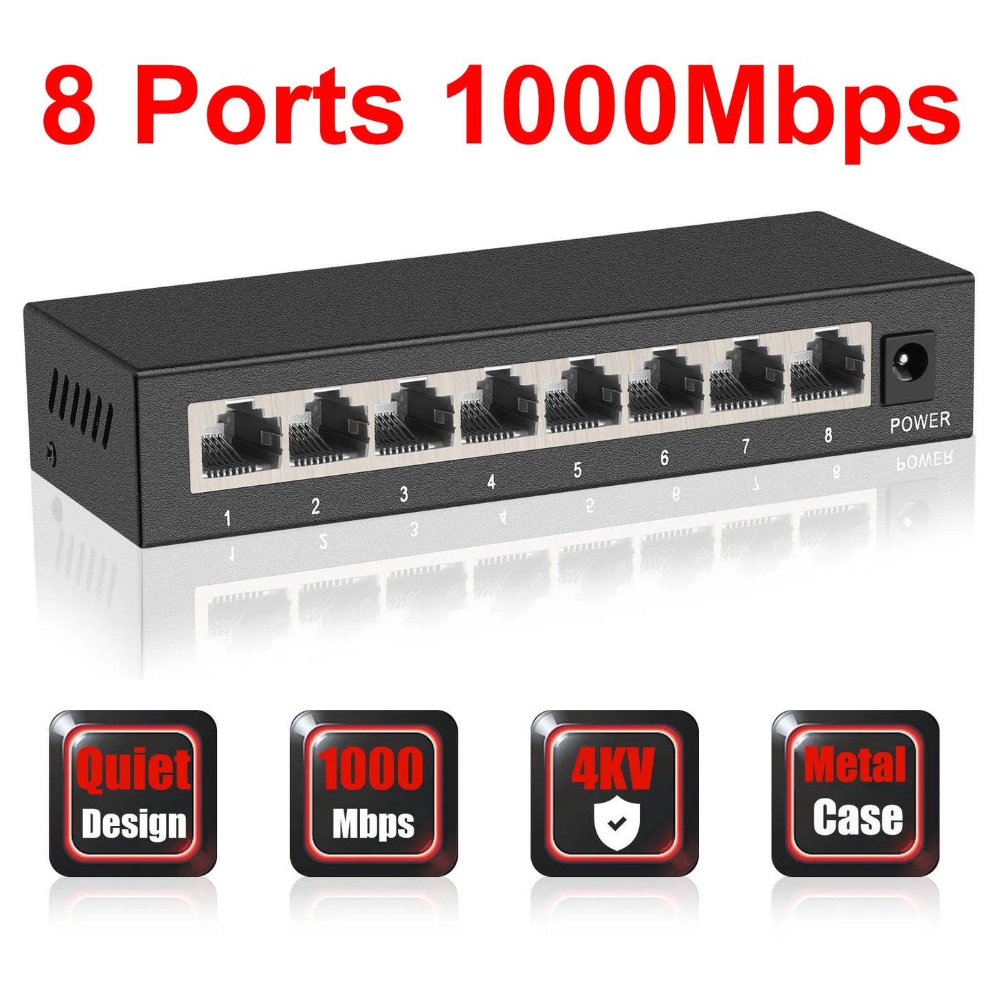 Switch Gigabit Ethernet Ienron – Modelos de 5, 8 e 10 Portas