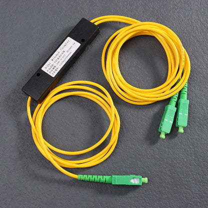 Splitter Óptico de Fibra FTTH 1x2 com Conector SC/APC