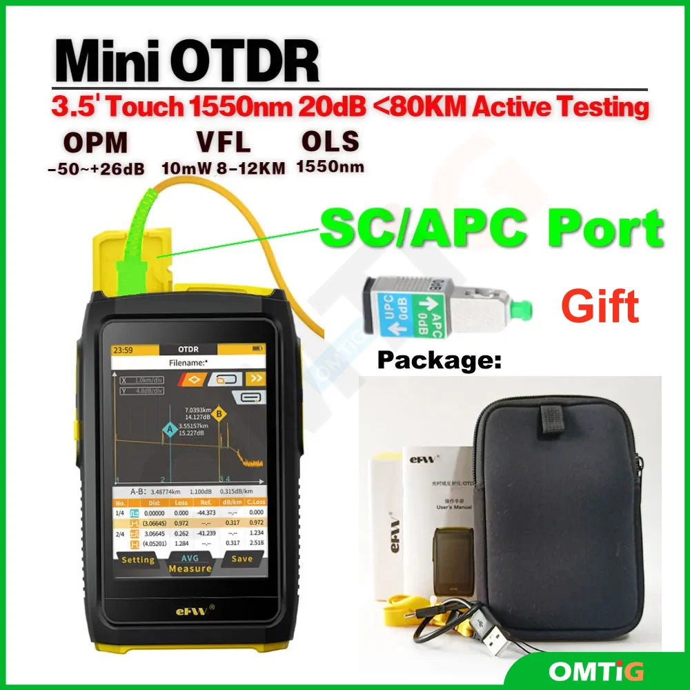 OTDR Mini OMTiG: Precisão e Portabilidade em Testes de Fibra!