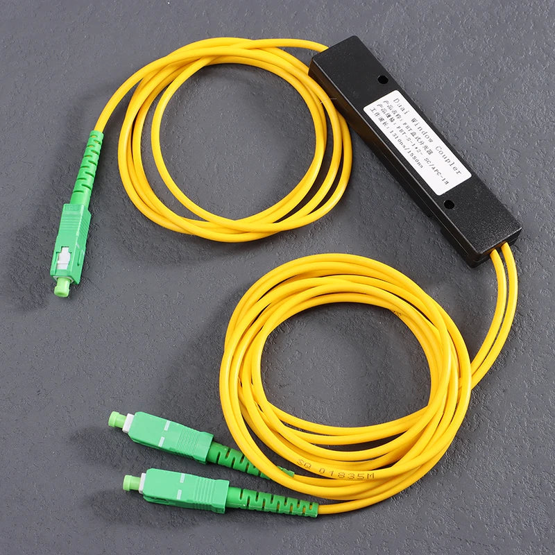 Splitter Óptico de Fibra FTTH 1x2 com Conector SC/APC