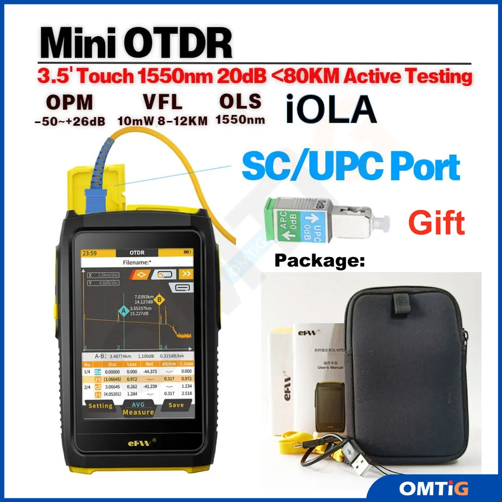 OTDR Mini OMTiG: Precisão e Portabilidade em Testes de Fibra!