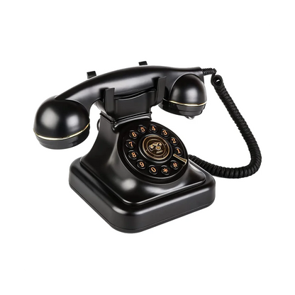 Telefone Fixo Retro com Campainha Clássica Metálica e Estilo Vintage para Escritório e Decoração