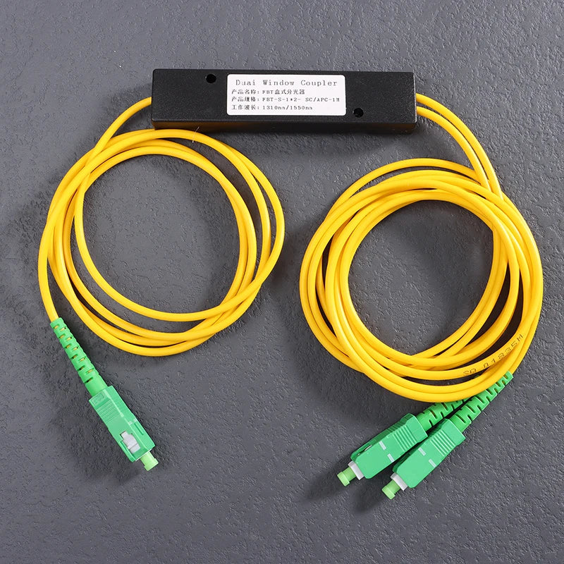 Splitter Óptico de Fibra FTTH 1x2 com Conector SC/APC