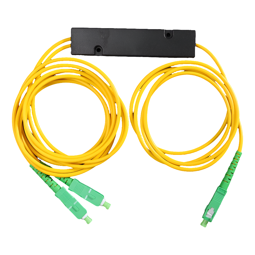 Splitter Óptico de Fibra FTTH 1x2 com Conector SC/APC